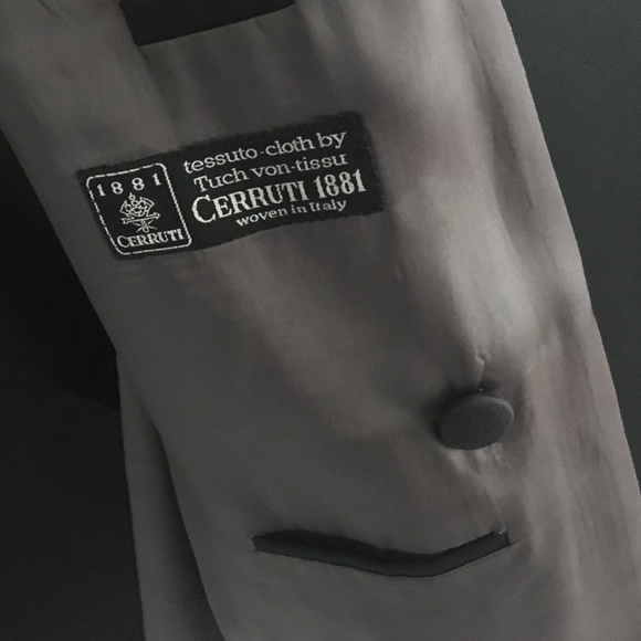 Hugo Boss x Cerruti 1881 Men’s Blazer Tuxedo Double breast Wool Black 50R - Picture 7 of 13